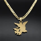 SAINT MICHAEL PROTECT US Archangel Stainless Steel Pendant Necklace for Women Men Gold Color Necklace Choker Jewelry