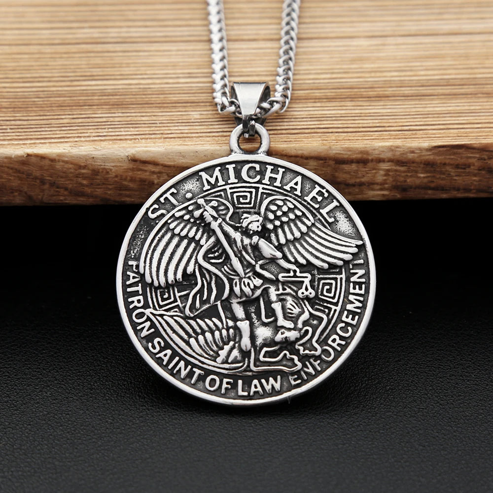 St. Michael Archangel Pendant — Stainless