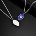 Evil Eye Pendant Necklace — Stainless Steel