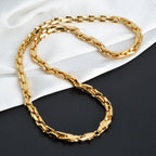 Original Dubai 18k Gold Plated Men's and Women's Necklace Irregular Rectangular Weaving Hip Hop Party Jewelry Gifts