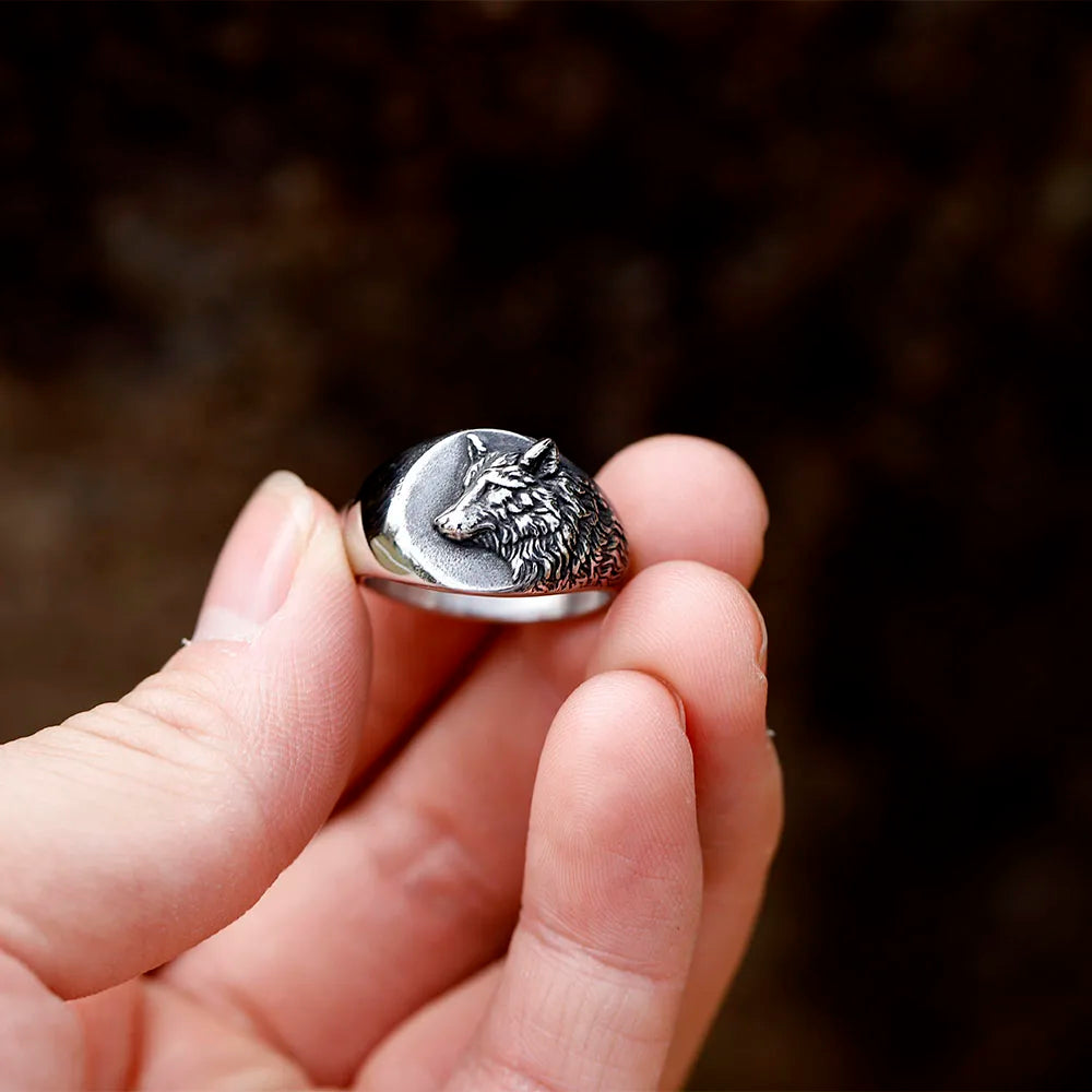2023 NEW Men's 316L Stainless Steel Viking Nordic Wolf Of Thor High Quality Jewelry Ring Free Shipping