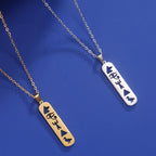 Ankh Eye of Horus Stainless Steel Pendant Necklace