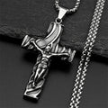 Cross Jesus Christ Silver Pendant Retro Crucifix