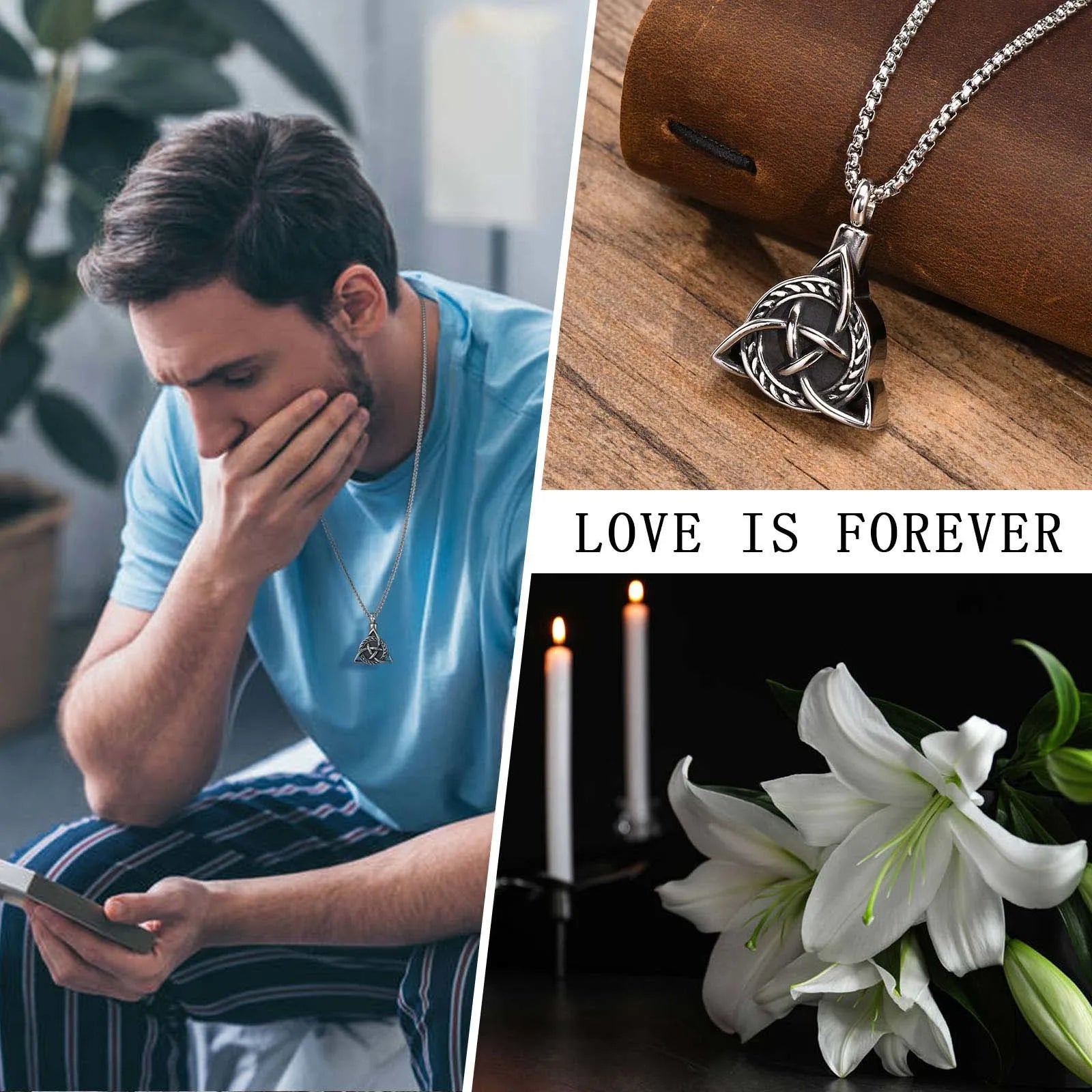 Celtic Knot Memorial Pendant — Stainless