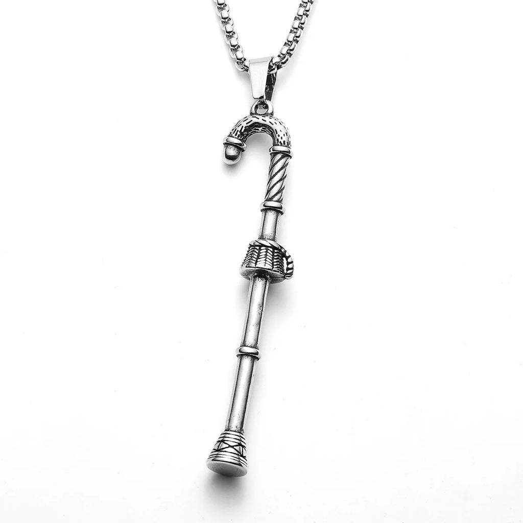 Christmas Candy Cane Pendant — Stainless Steel
