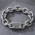 Massive 16mm Wide Link Man Bracelet for Men Vintage 316l Stainless Steel Men's Chain Bracelets Punk Jewelry Male