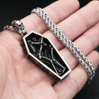 Skull Coffin Pendant Necklace — Stainless Steel