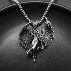 Fallen Angel Satan Stainless Steel Pendant Necklace