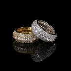 Cuban Ring Iced Out Stainless Steel 5-Row