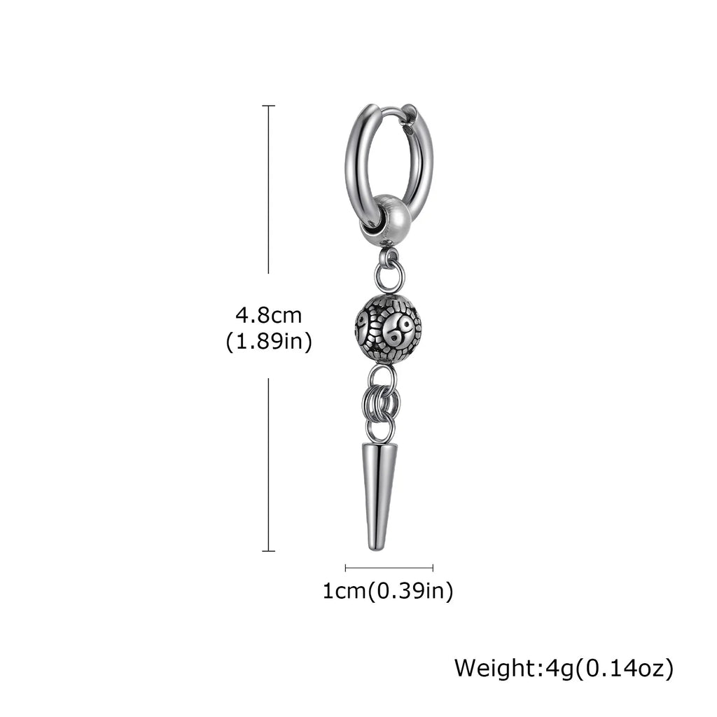 Cross Hoop Earrings — Stainless Steel