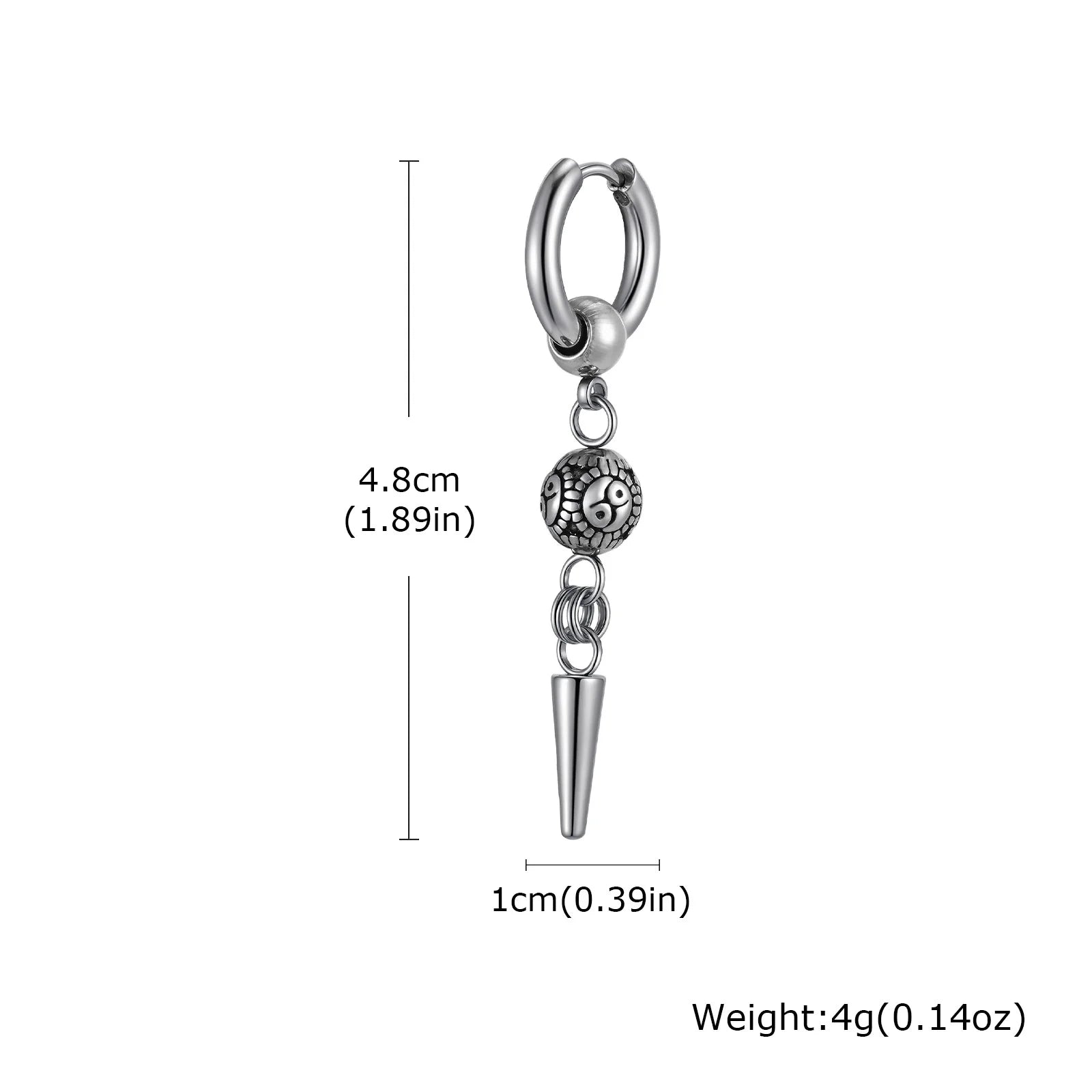 Cross Hoop Earrings — Stainless Steel