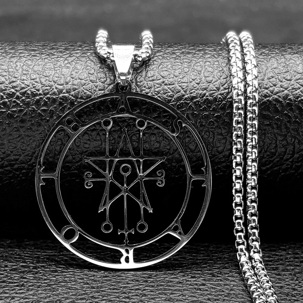 Astaroth Sigil Gold Pendant Necklace — Stainless Steel