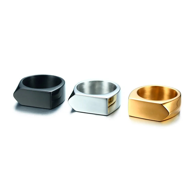 Curb Link Chain Ring — Stainless Steel