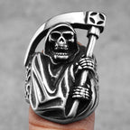 Skull Grim Reaper Ring Stainless Steel