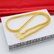 Gold-Tone Snake Bone Chain Necklace — Men