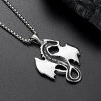 Evil Dragon Pendant Necklace — Stainless Steel