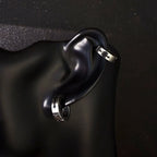 Retro Cross Non Pierced Ear Clips For Men Women Stainless Steel Clip On Earrings Punk Gothic Rock Hiphop Unisex Jewelry