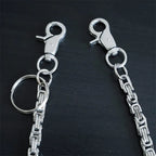 Biker Motorcycle Long Wallet Keychain — Stainless Steel