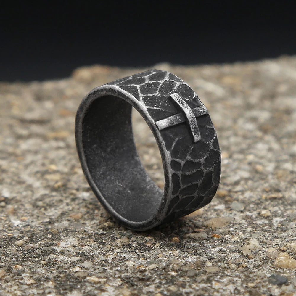 Cross Ring — 316L Stainless Steel