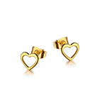 Love Heart Hollow Stud Earrings — Stainless