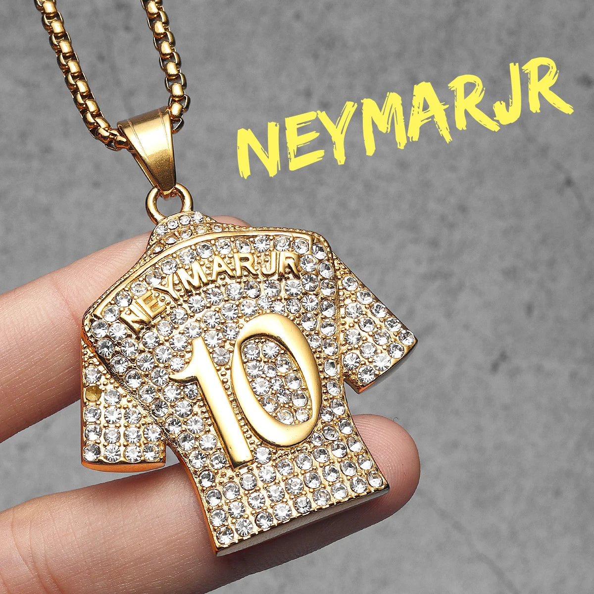 Football Jersey Pendant Necklace — Stainless Steel