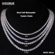 5mm Tennis Chain Necklace — Silver-Tone