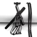 Christ Jesus Cutout Pendant Necklace — Stainless Steel Box Chain
