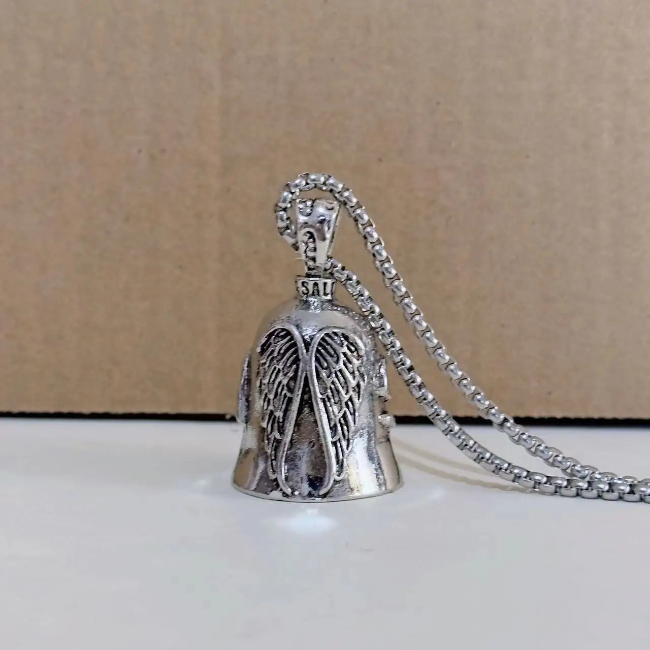 Angel Wings Moto Bell Steel Pendant Motorcycle