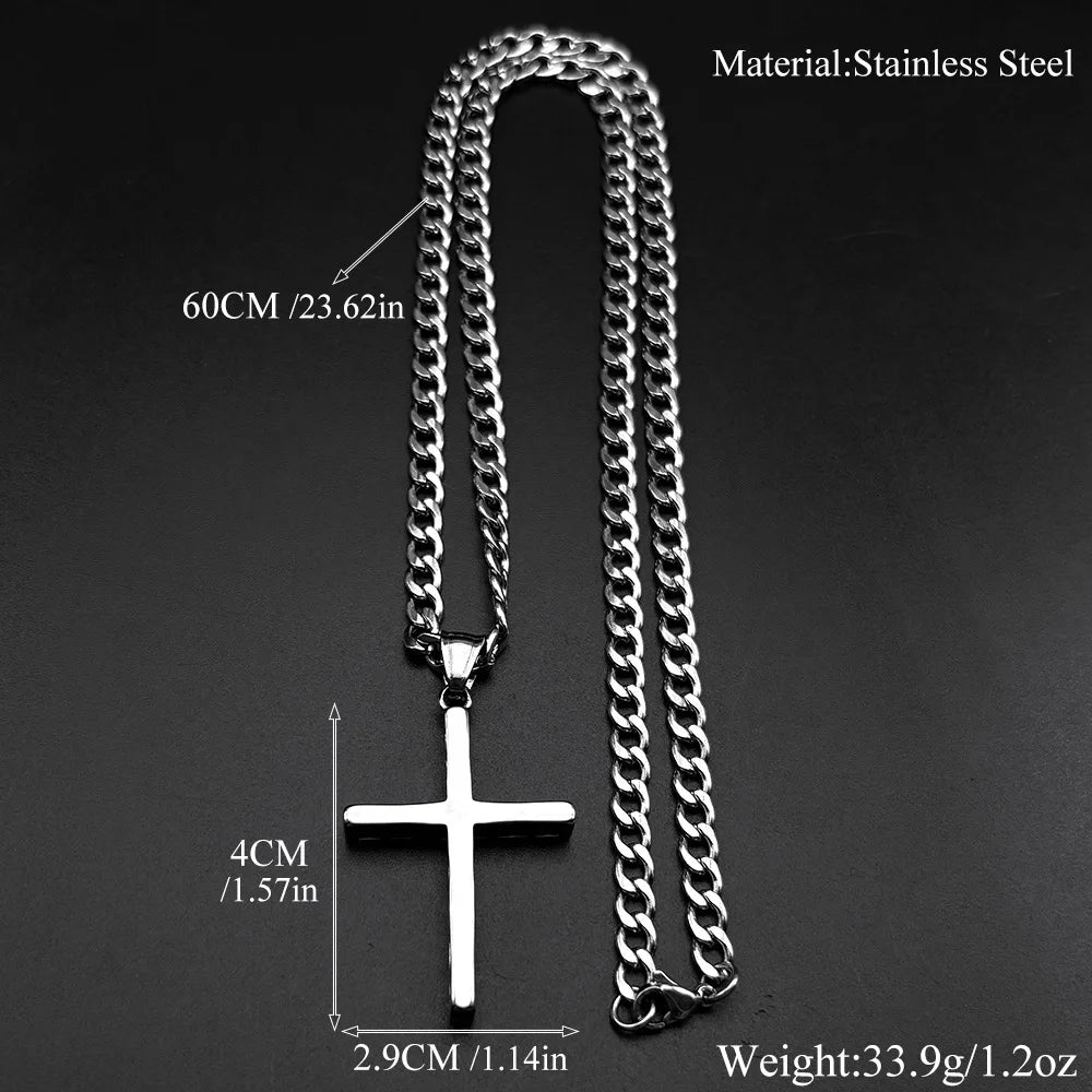 Cross Steel Pendant 316L Style Seal