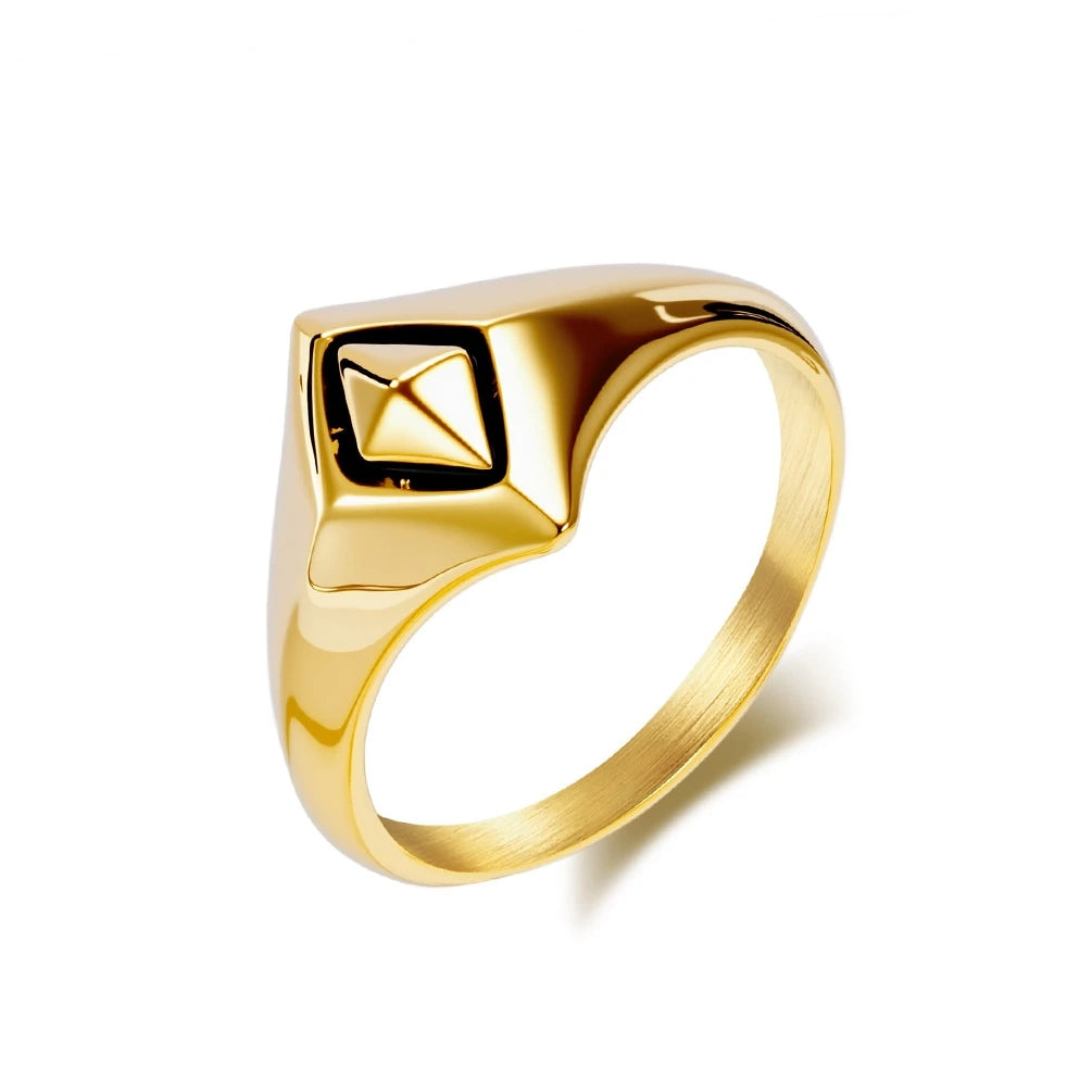 Simple Punk Link Chain Ring — Stainless Steel