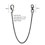 Unique Punk gunmetal black biker jean pants snake basket chain eagle belt clip swivel claw clip keychain EDC gift