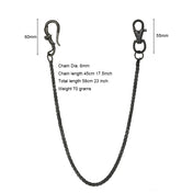 Unique Punk gunmetal black biker jean pants snake basket chain eagle belt clip swivel claw clip keychain EDC gift