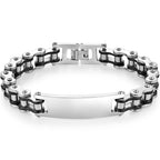 12MM Motorcycle Bike Chain Bracelet for Men Stainless Steel Bicycle Link Design Men's ID Bracelets Punk Rock Jewelry 10