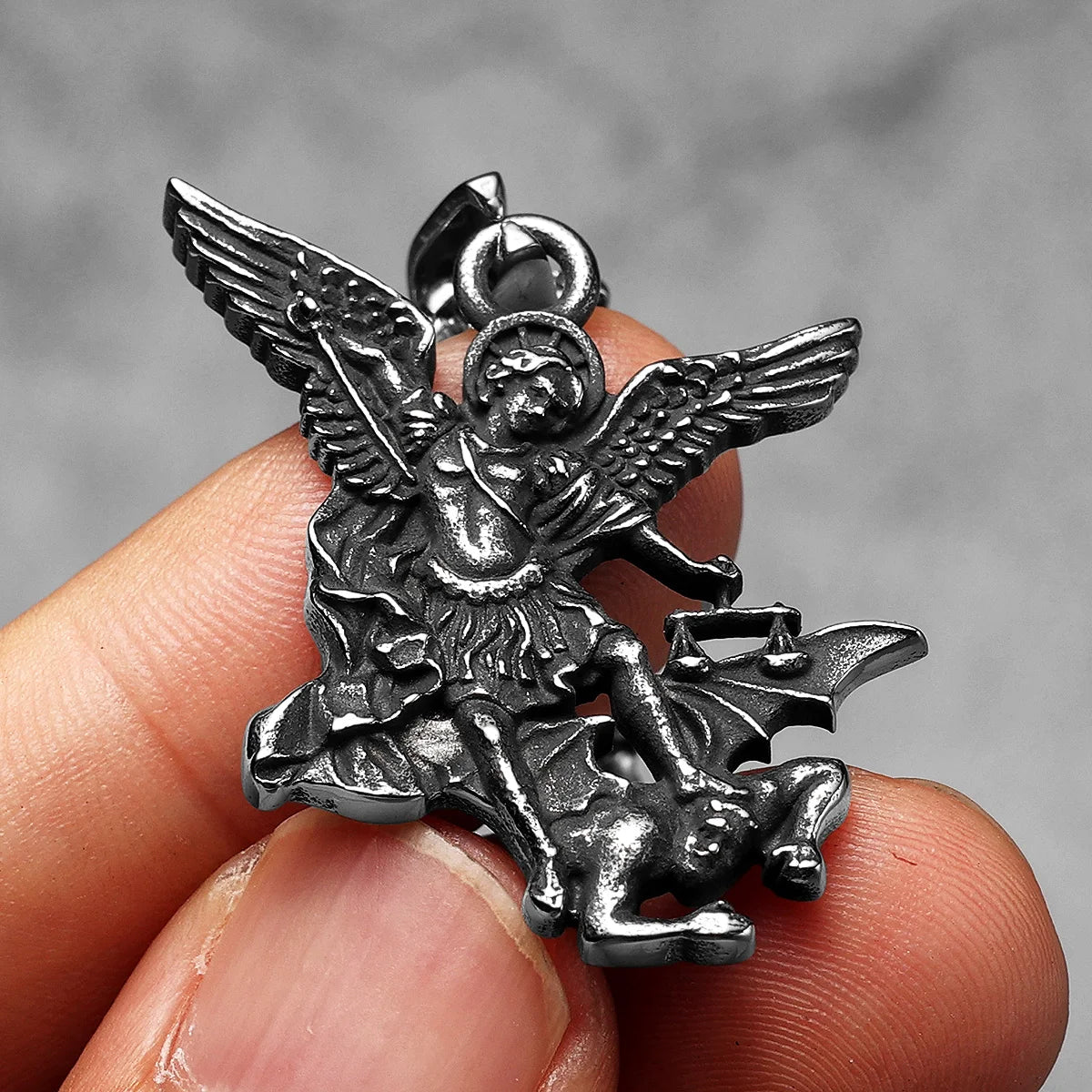 Archangel Michael Pendant — Stainless Steel