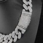 Iced Out Cuban Chain Necklace Stainless Steel 29MM