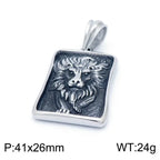 Daring Retro Lion Pendant Necklace For Men Punk Hip Hop Motorcycle Accessories Fashion Jewelry Halloween Gifts