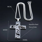 Christ Jesus Cutout Pendant Necklace — Stainless Steel Box Chain