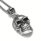 Big Ghost Skull Pendant Necklace — Gothic Statement