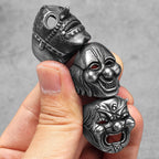 Steampunk Skull Ring Black — Stainless Steel