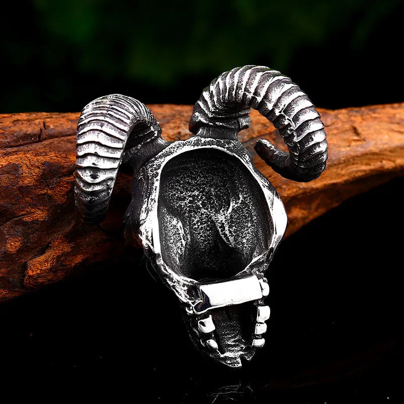 Gothic Satanic Skull Stainless Steel Pendant Necklace