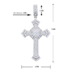 2025 New Cross Pendant for Men Women Full Iced Out Cubic Zircon Hip Hop Necklace Link Chain Fashion Rock Jewelry