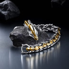 Mens Dragon Bracelet Curb Chain Gothic Biker Link Cuff Wristband 1PC Men's Accessories Gift for Him