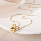 Geometric Hollow Pendant Necklace — Stainless Steel