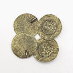 8-Piece Bronze Round Charm Pendants