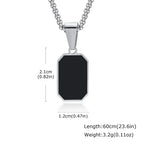 Men's Silver Color Geometric Pendant Necklace, Non Fading Stainless Steel Compass Necklace with Chain, Stylish Jewelry