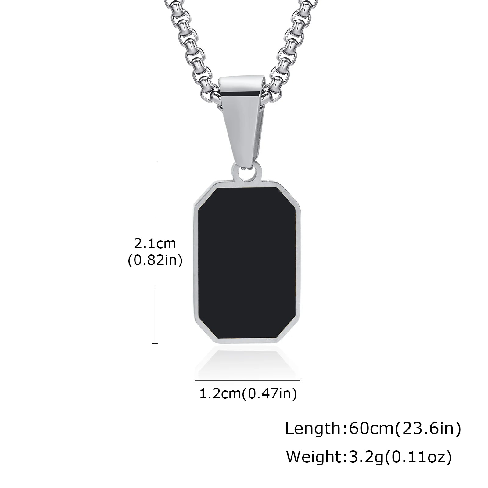 Men's Silver Color Geometric Pendant Necklace, Non Fading Stainless Steel Compass Necklace with Chain, Stylish Jewelry Gifts