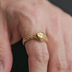 Punk Vintage Viking Snake Ring Men Women Stainless Steel Animal Ring Fashion Simple Biker Amulet Jewelry Gifts
