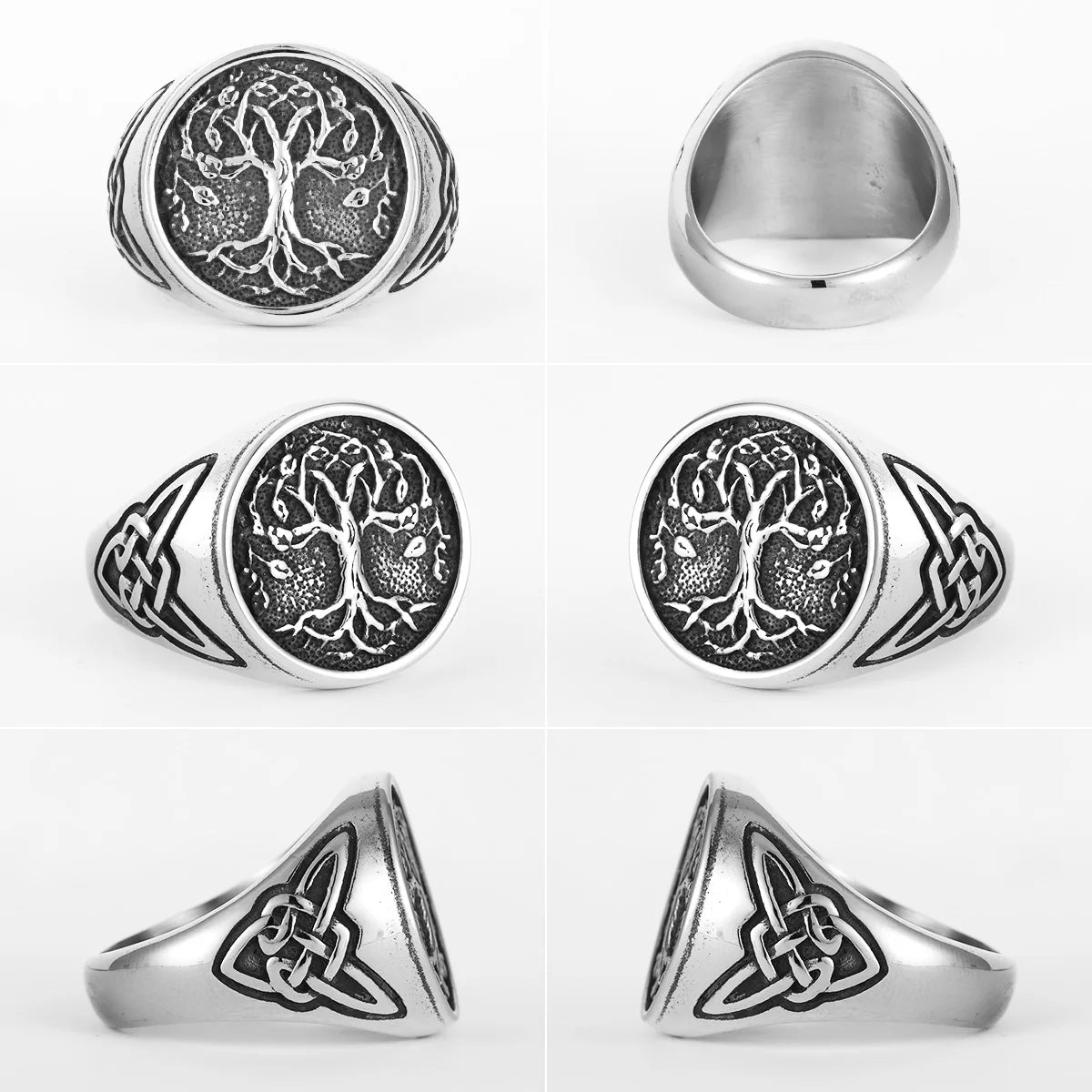 Celtic Knot Tree Ring — Stainless Steel