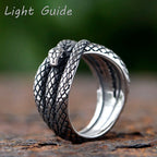 2024 New Good Detail Men's Punk Rock FASHION Ring With 3D Snake Gothic Style 316L Stainless Steel Biker Anel Movie