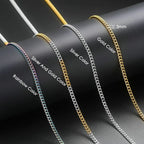 Stainless Steel Cuban Chain Necklace 3MM
